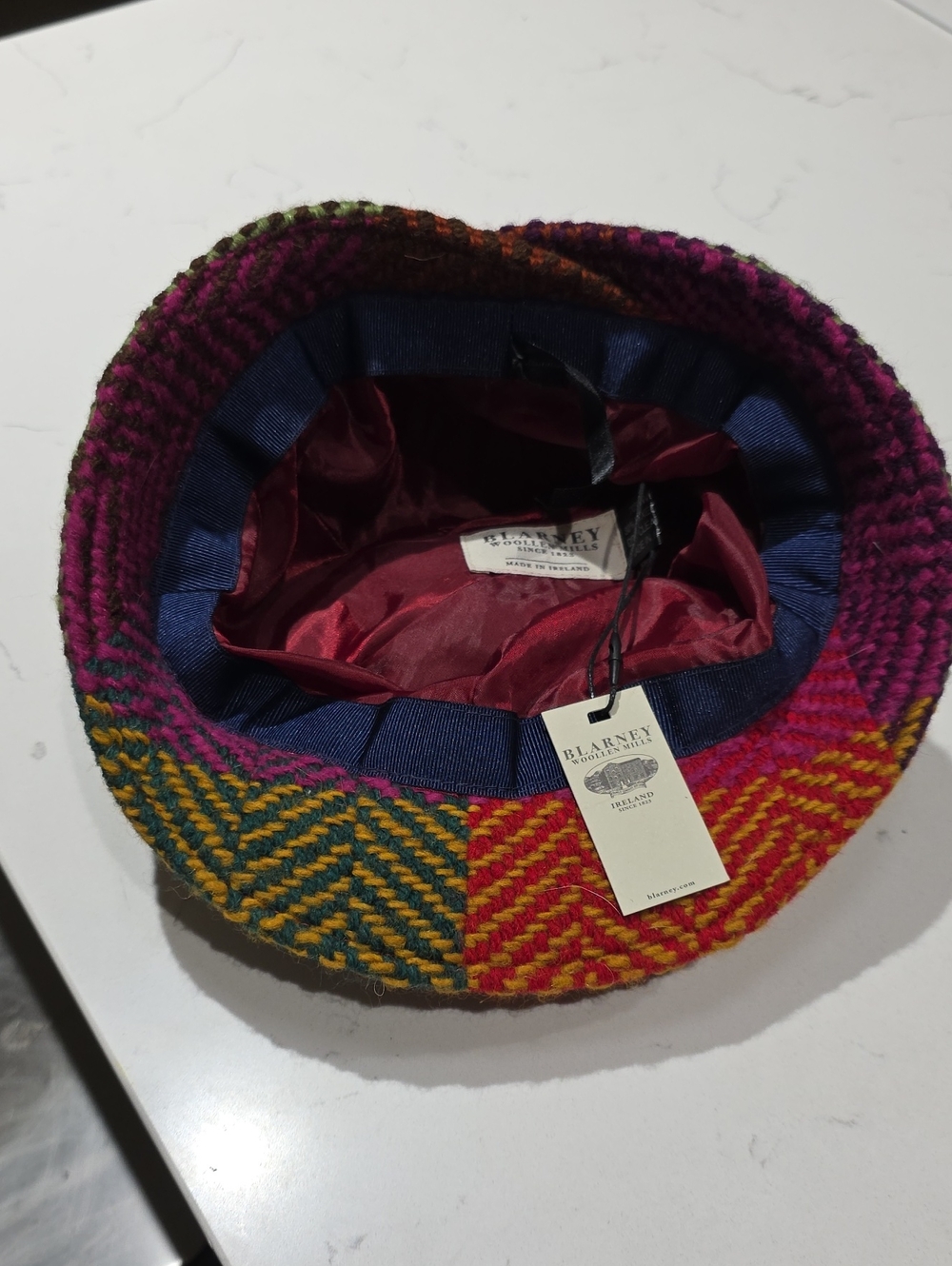 Blarney NWT  Wool Felt Multicolor Patchwork Bucket Hat